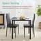 Best Choice Products 3-Piece Kitchen Dining Table Set w/ Glass Tabletop, 2 PU Leather Chairs
